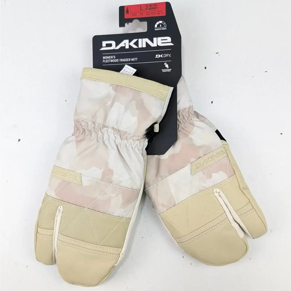 Dakine Women's Large Fleetwood Trigger Mittens Waterproof Insulated Sand Quartz
